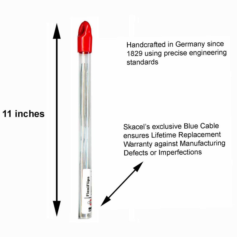 addi FlexiFlips 8 inch (20cm) (Set of 3) US 08 (5.0mm) DPN Double Pointed Knitting Needle Slick & Smooth Finish, Standard Tips, Smooth Joins, Blue Pliable Cord with 10 Colorful Stitch Markers - Image 2